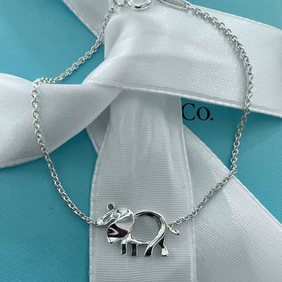 RARE, NEW! Tiffany & Co. Sterling Silver Call of the Wild Elephant Bracelet - Picture 3 of 7